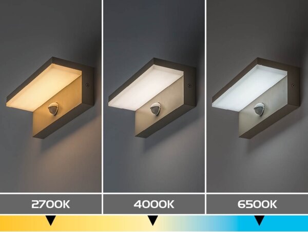 Rabalux 77220 - applique da esterno a LED con sensore ZARAGOZA 9W/230V IP54 beige