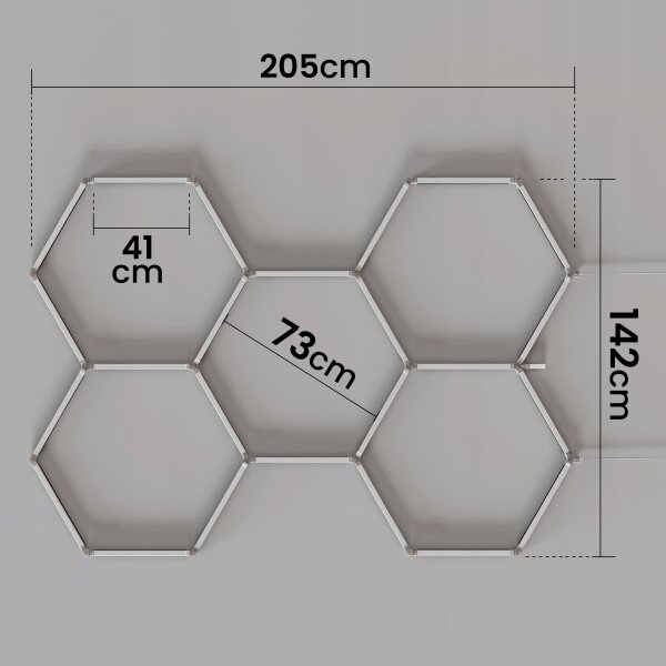 LED RGBW dimmerabile plafoniera HEXAGON LED/144W/85-265V 7000K CRI 90 IP54 bianco+telecomando