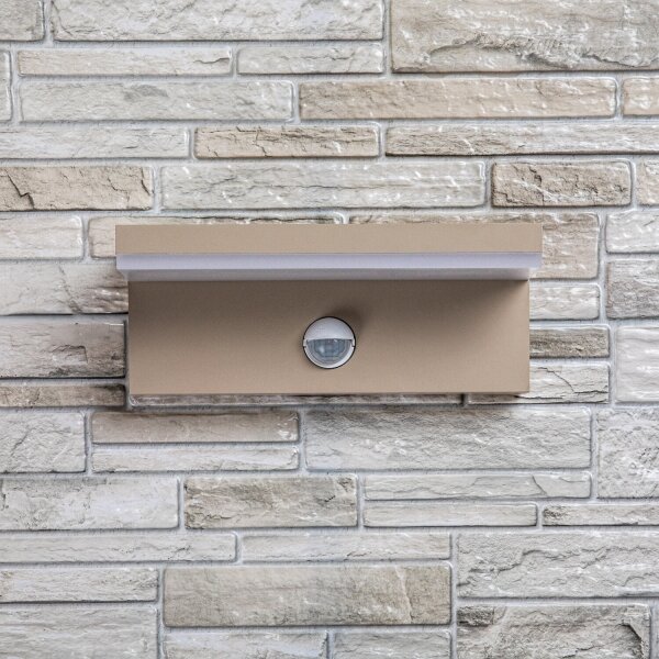 Rabalux 77220 - applique da esterno a LED con sensore ZARAGOZA 9W/230V IP54 beige