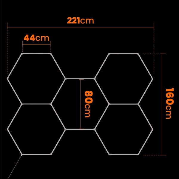 Plafoniera LED dimmerabile HEXAGON LED/192W/85-265V 5000K CRI 90 IP54 bianca