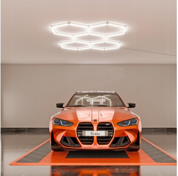 Plafoniera LED dimmerabile HEXAGON LED/192W/85-265V 5000K CRI 90 IP54 bianca