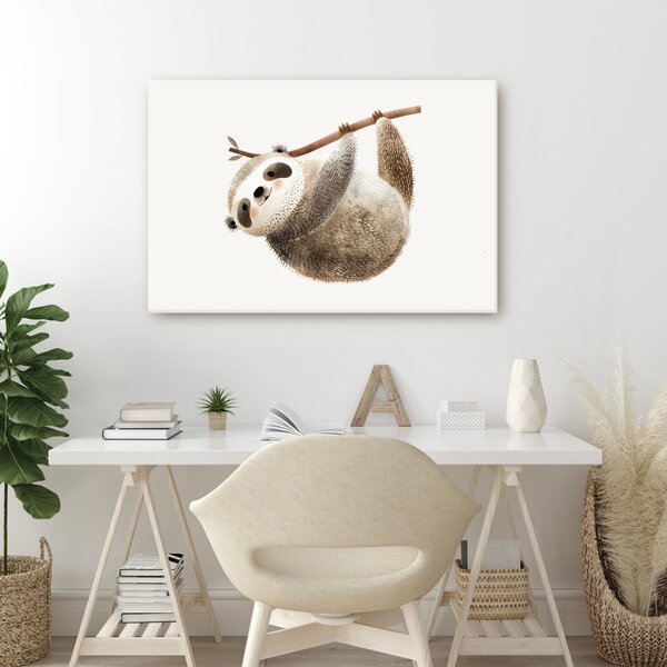 Quadro su tela – Bradipo pigro sul ramo