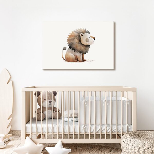 Quadro su tela – Leone carino nella natura