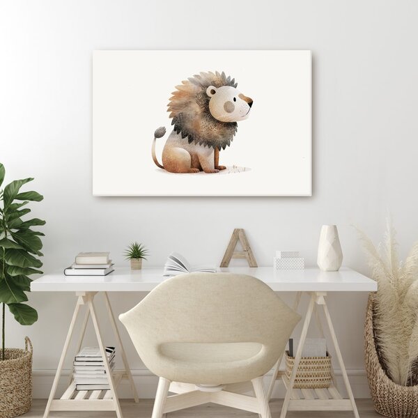 Quadro su tela – Leone carino nella natura