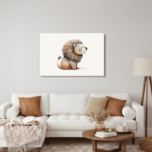 Quadro su tela – Leone carino nella natura