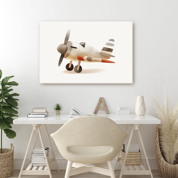 Quadro su tela – Aereo retrò in movimento