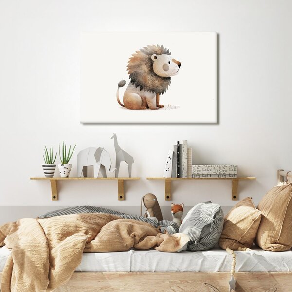 Quadro su tela – Leone carino nella natura