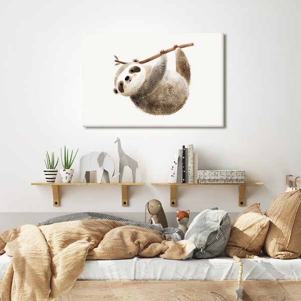 Quadro su tela – Bradipo pigro sul ramo