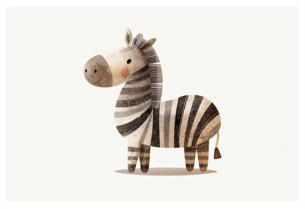 Quadro su tela – Zebra carina disegnata