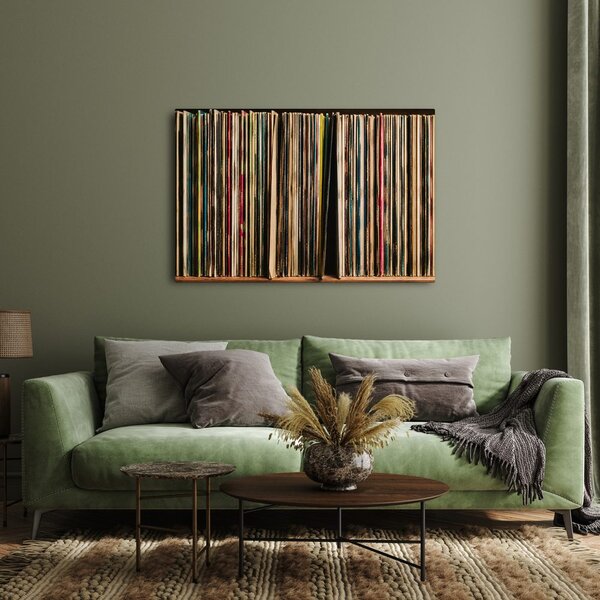 Quadro su tela – Dischi in vinile retrò