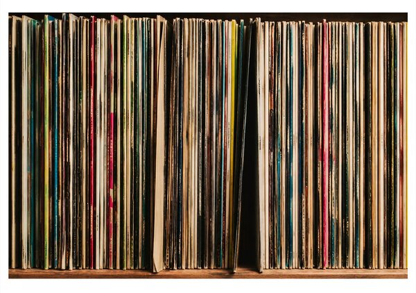 Quadro su tela – Dischi in vinile retrò