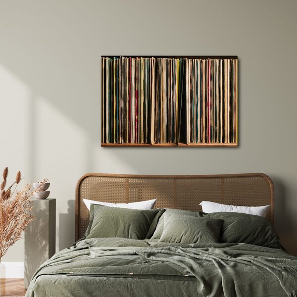 Quadro su tela – Dischi in vinile retrò