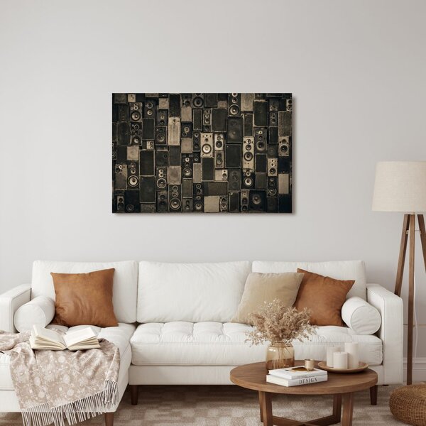 Quadro su tela – Muro sonoro industriale