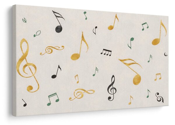 Quadro su tela – Note musicali in movimento