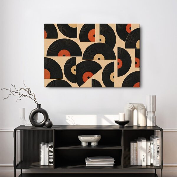 Quadro su tela – Dischi in vinile retrò