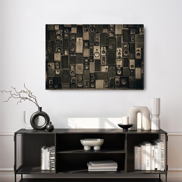 Quadro su tela – Muro sonoro industriale