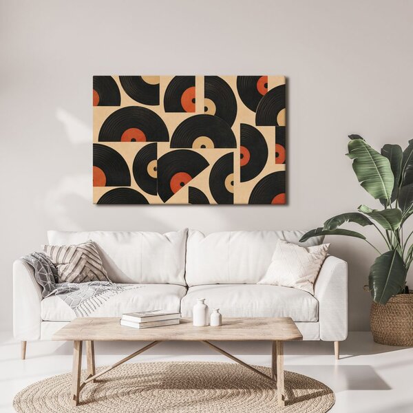 Quadro su tela – Dischi in vinile retrò