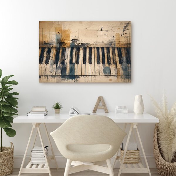 Quadro su tela – Tasti di pianoforte astratti