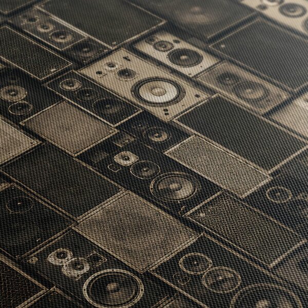 Quadri 5 pezzi – Altoparlanti vintage