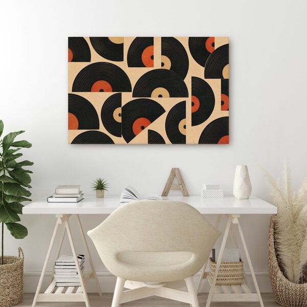 Quadro su tela – Dischi in vinile retrò