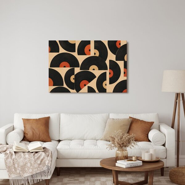Quadro su tela – Dischi in vinile retrò