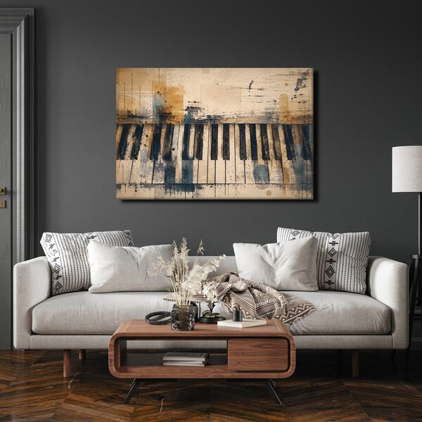 Quadro su tela – Tasti di pianoforte astratti