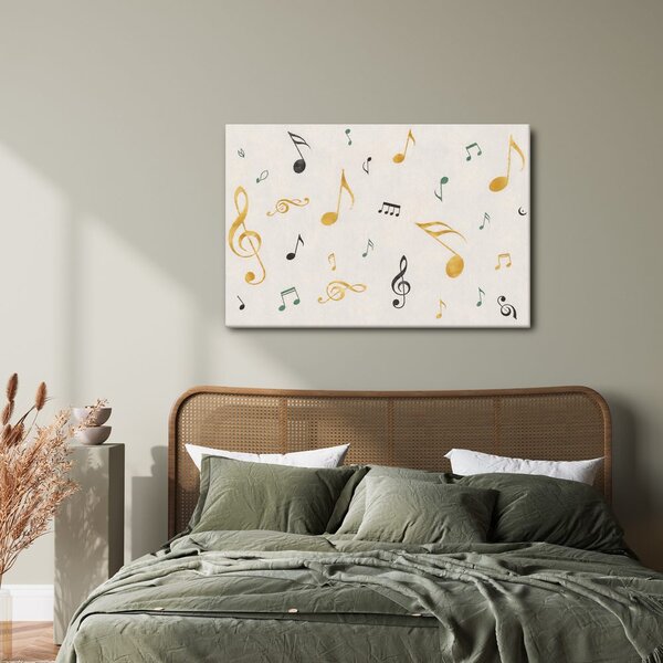 Quadro su tela – Note musicali in movimento