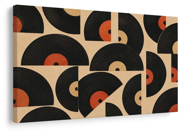 Quadro su tela – Dischi in vinile retrò