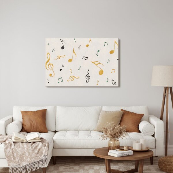 Quadro su tela – Note musicali in movimento