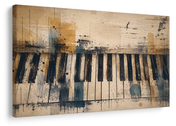 Quadro su tela – Tasti di pianoforte astratti
