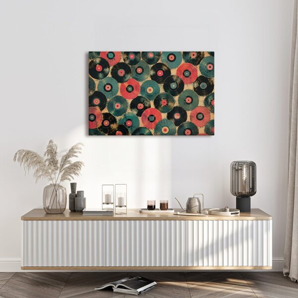 Quadro su tela – Dischi in vinile retrò