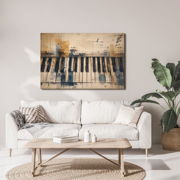 Quadro su tela – Tasti di pianoforte astratti
