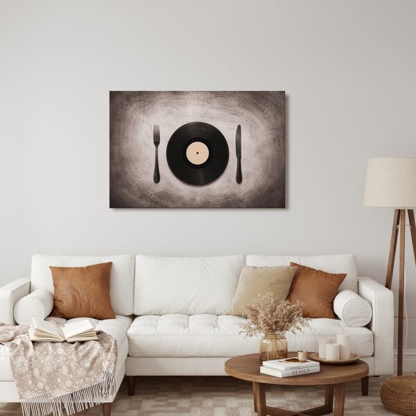 Quadro su tela – Vinile tra le posate