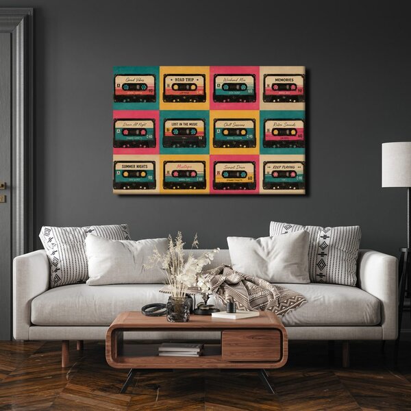 Quadro su tela – Cassette retrò per musicisti