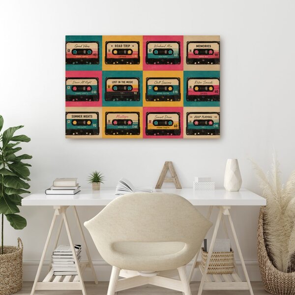 Quadro su tela – Cassette retrò per musicisti