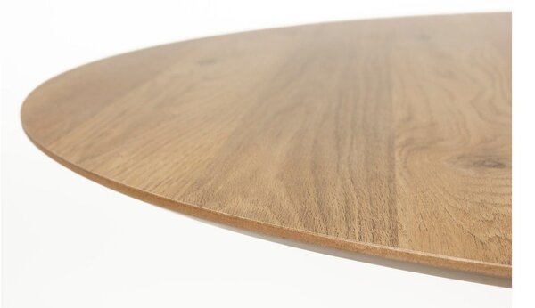 Tavolo da pranzo rotondo con piano effetto rovere ø 110 cm Steven – White Label