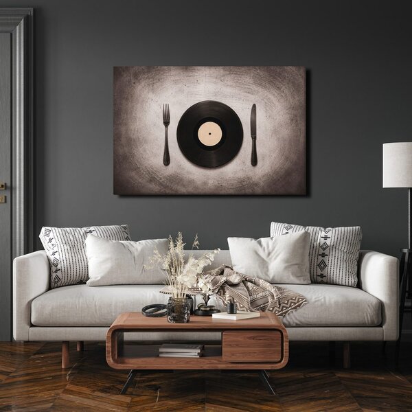 Quadro su tela – Vinile tra le posate