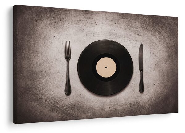 Quadro su tela – Vinile tra le posate