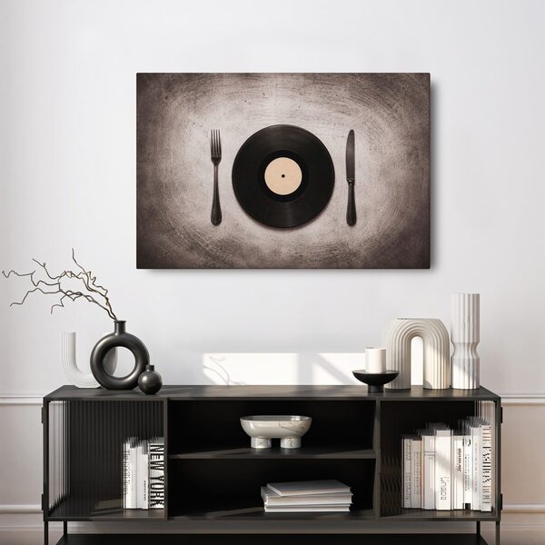 Quadro su tela – Vinile tra le posate