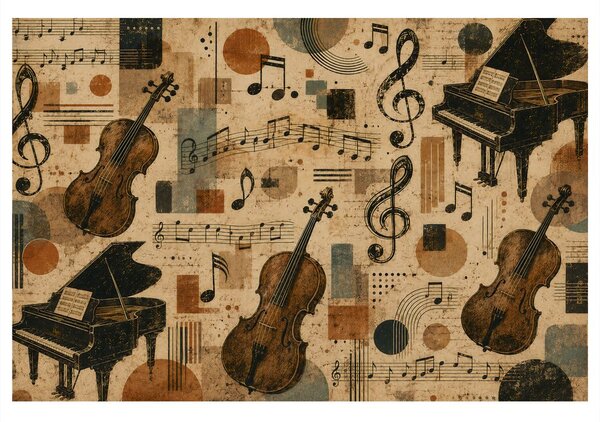 Quadro su tela – Sinfonia musicale su tela
