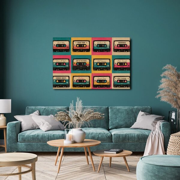 Quadro su tela – Cassette retrò per musicisti