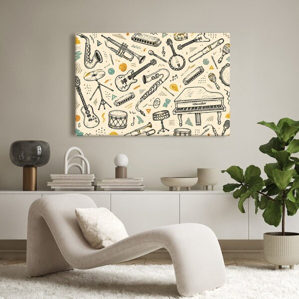 Quadro su tela – Strumenti musicali in armonia