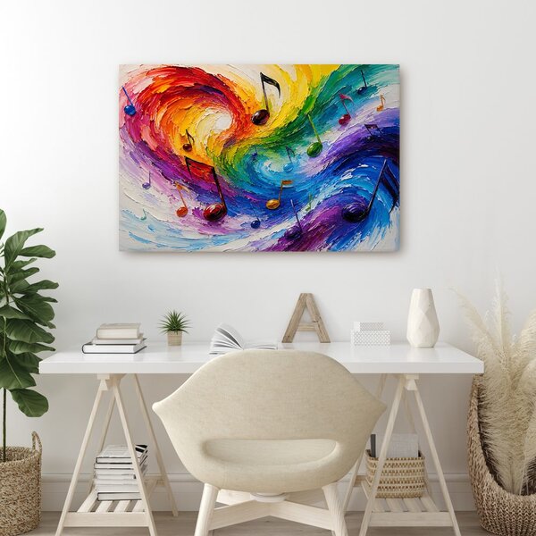 Quadro su tela – Armonia musicale colorata