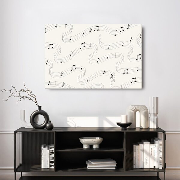 Quadro su tela – Note musicali sulle onde