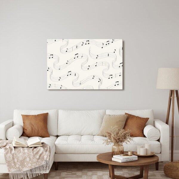 Quadro su tela – Note musicali sulle onde