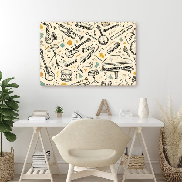 Quadro su tela – Strumenti musicali in armonia