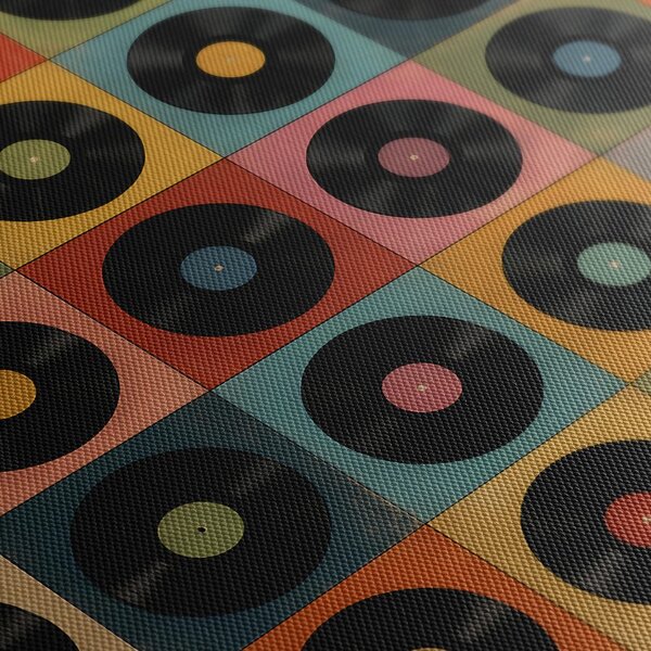 Quadro su tela – Dischi in vinile retrò