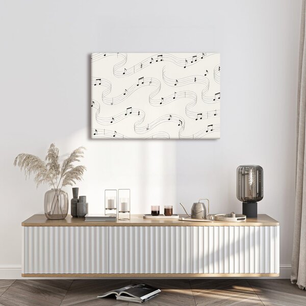 Quadro su tela – Note musicali sulle onde