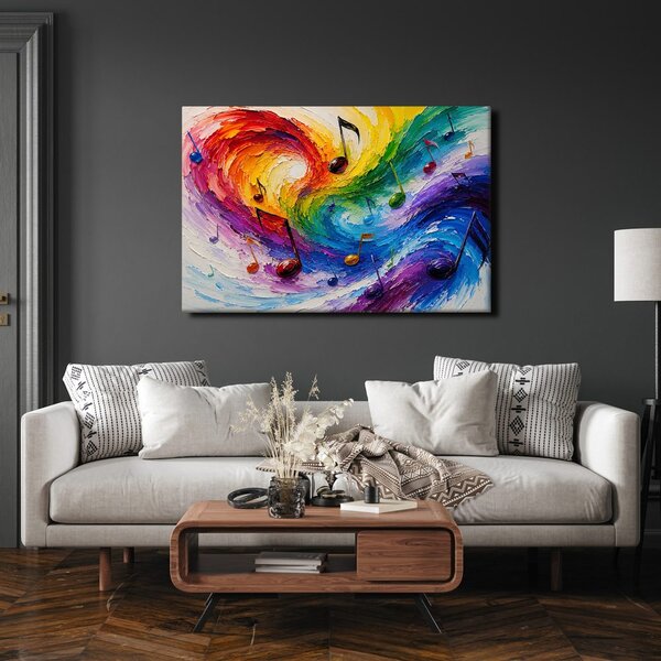 Quadro su tela – Armonia musicale colorata