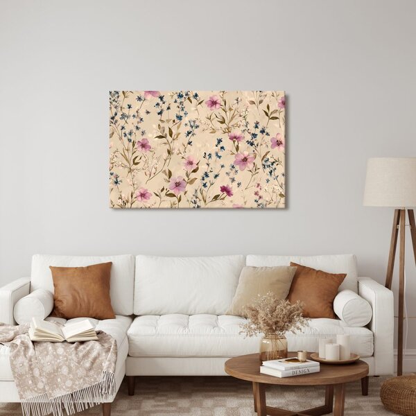 Quadro su tela – Delicati acquerelli floreali